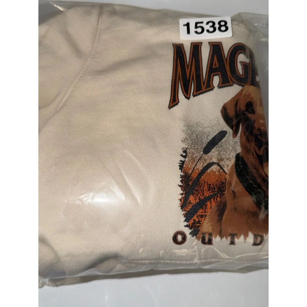Magellan Outdoors Kids Cream Golden Retriever Dog Graphic Hoodie XS 6-7
